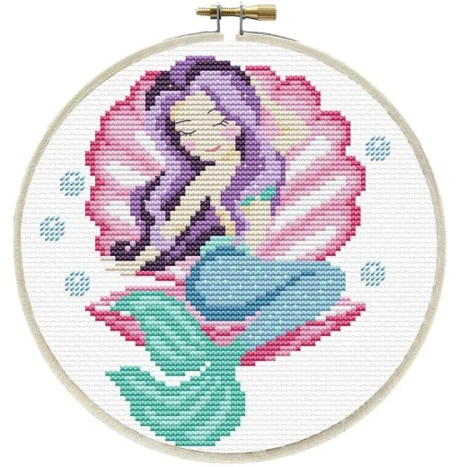 Mermaid Dreams mit Stickring - Needleart World (Stickpackung)