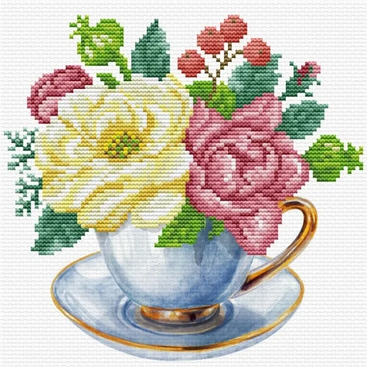 Blue Cup - Needleart World (Stickpackung)