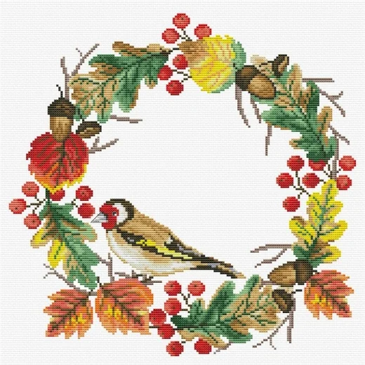 Autumn Wreath - Needleart World (Stickpackung)