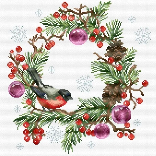 Winter Wreath - Needleart World (Stickpackung)