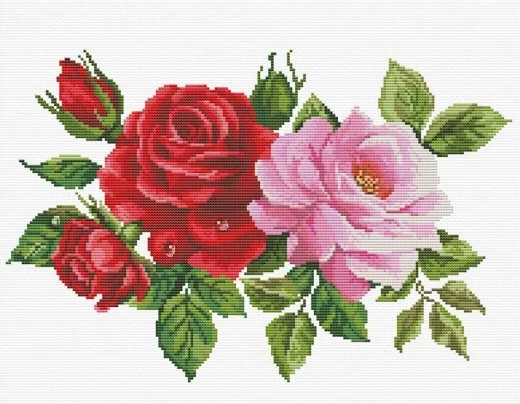 Rose Bouquet - Needleart World (Stickpackung)