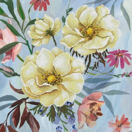 Wild Rose Bouquet - Needleart World (Stickpackung)