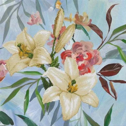 Wild Lilly Bouquet - Needleart World (Stickpackung)