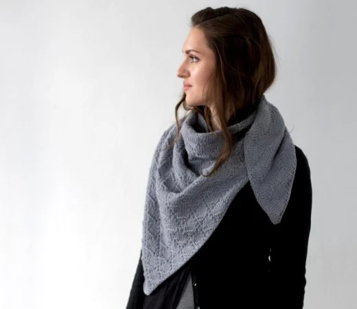 Rosy Green Wool Strickmuster Umarmung - Schultertuch