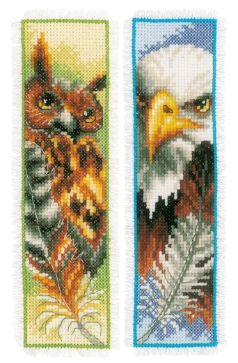 Vervaco - Lesezeichen Adler & Eule 2er-Set
