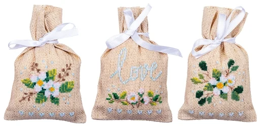 Vervaco - Geschenksäckchen Love 3er-Set
