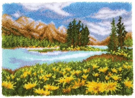 Vervaco - Knüpfteppich Berglandschaft