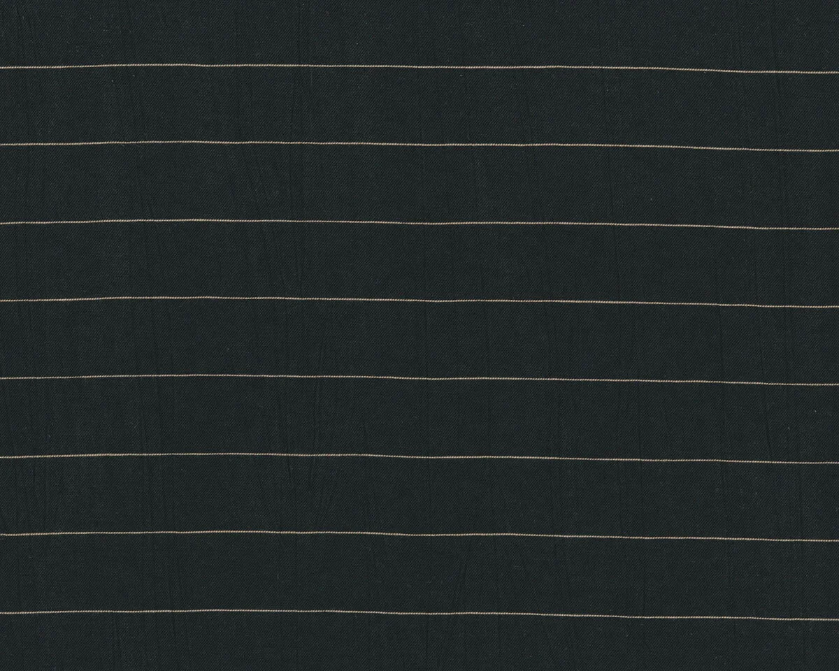 55 cm Reststück Viskose-Twill ENNO, Nadelstreifen, schwarz,Toptex