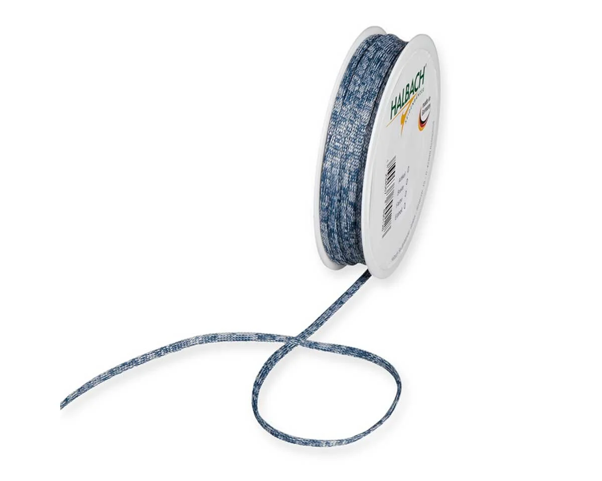 8 m Strick-Dekoband, 4 mm, blau