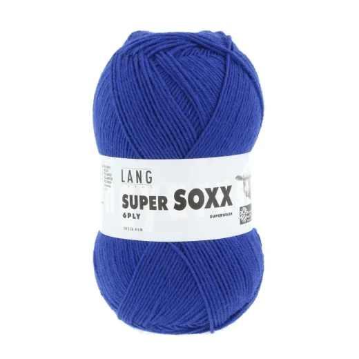 Super Soxx 6-fach Sockenwolle Lang Yarns - blau