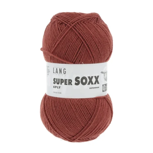 Super Soxx 6-fach Sockenwolle Lang Yarns - nougat