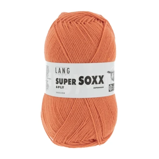 Super Soxx 6-fach Sockenwolle Lang Yarns - orange