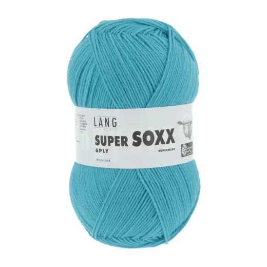 Super Soxx 6-fach Sockenwolle Lang Yarns - türkis