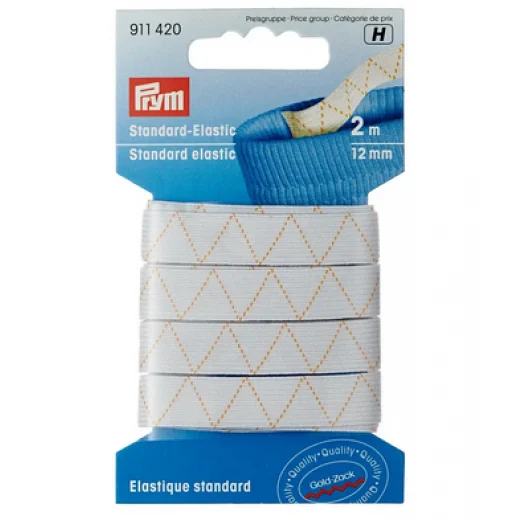 Breit-Elastic 12 mm weiß - 2 m-Karte - Prym