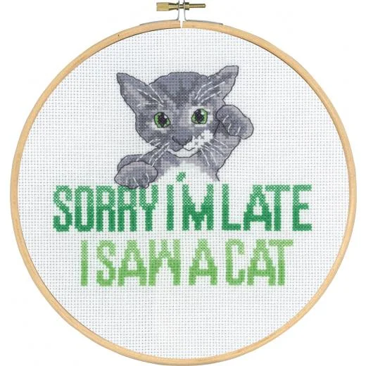 Permin of Copenhagen - Sorry I´m late Kat mit Stickring