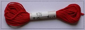 Soie d'Alger Seidenstickgarn - 926 warmes rot - Ausverkauf 1x vorrätig