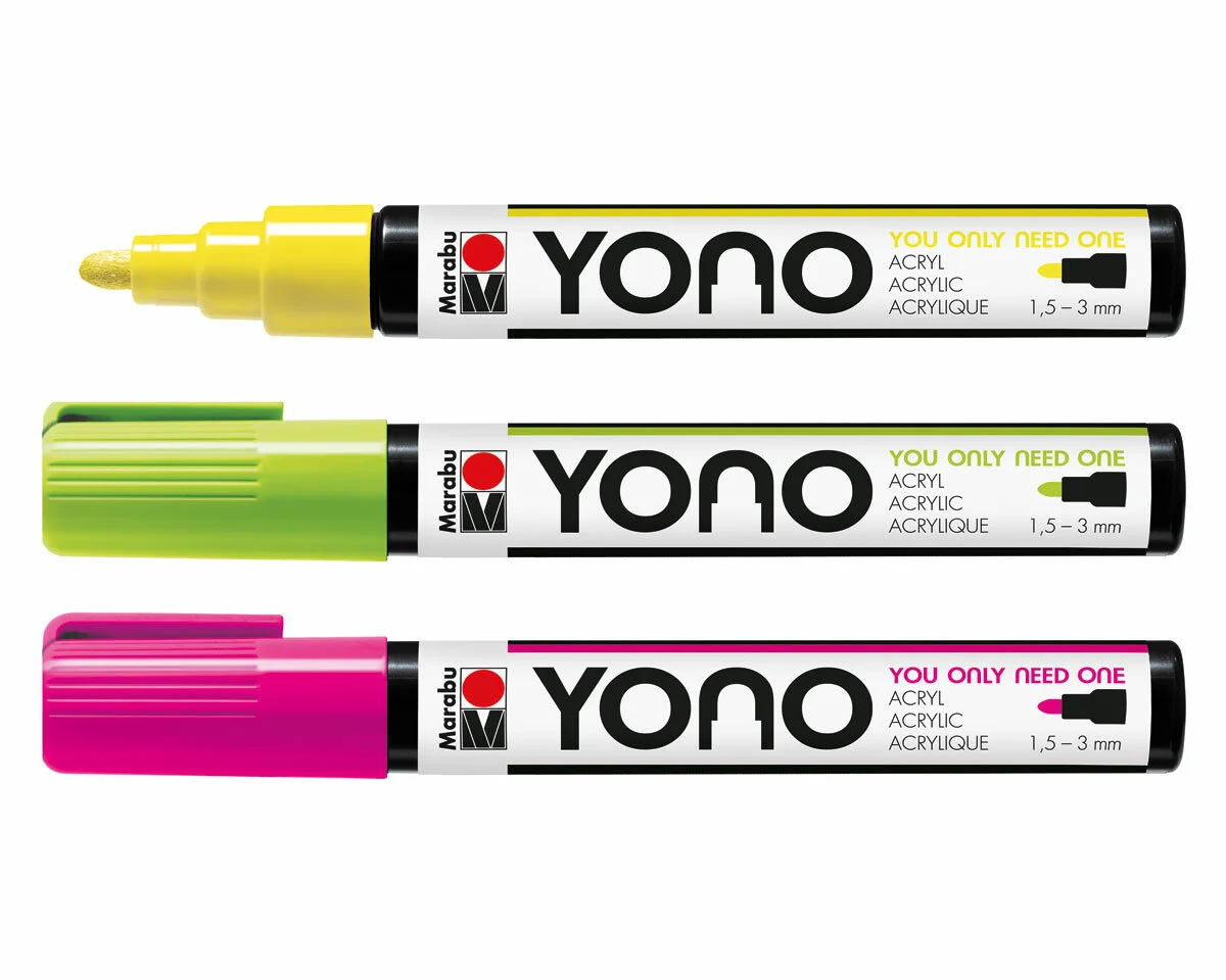 Acrylmarker YONO mit Rundspitze, Neon, Marabu
