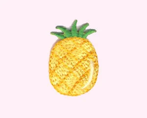 Applikation Frucht: Ananas, gelb-orange