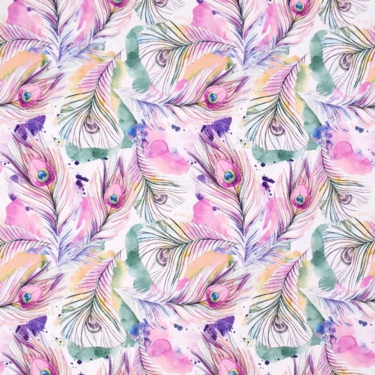 Bambus Jersey Peacock Dream, blassrosé