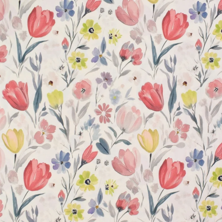 Bambus Jersey Tulpen, rot