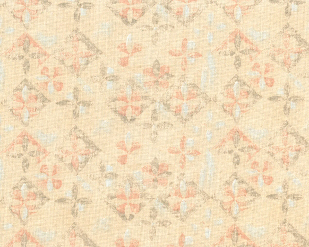 Baumwoll-Dekostoff EDINBURGH, Vierblatt-Rauten, pastell