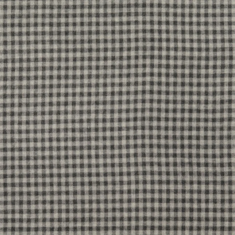Baumwoll Flanell Small Checks, dunkelgrau