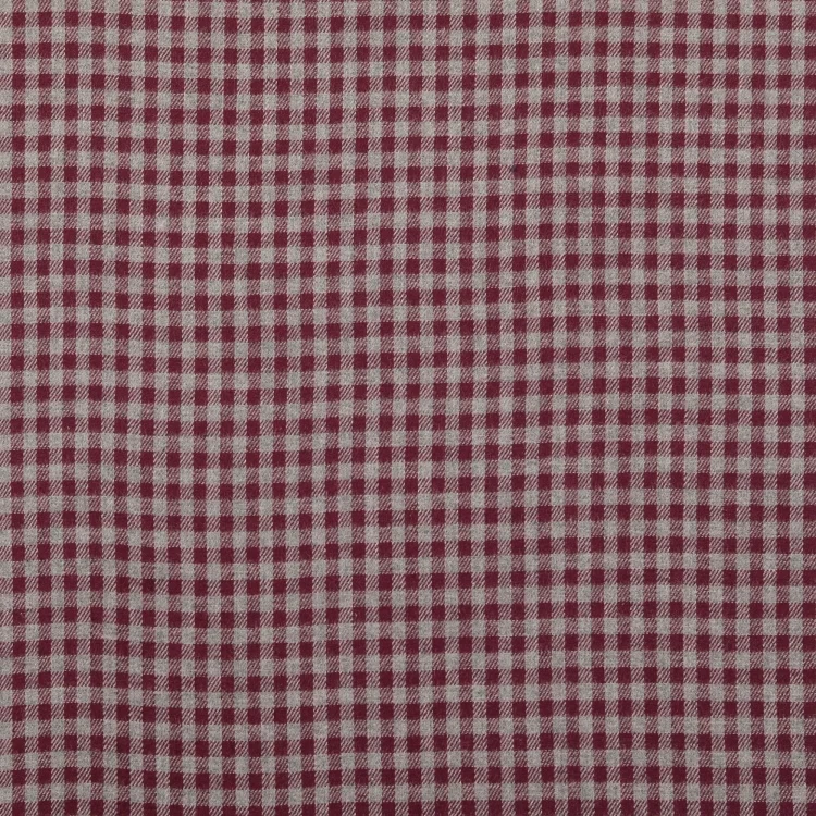 Baumwoll Flanell Small Checks, weinrot