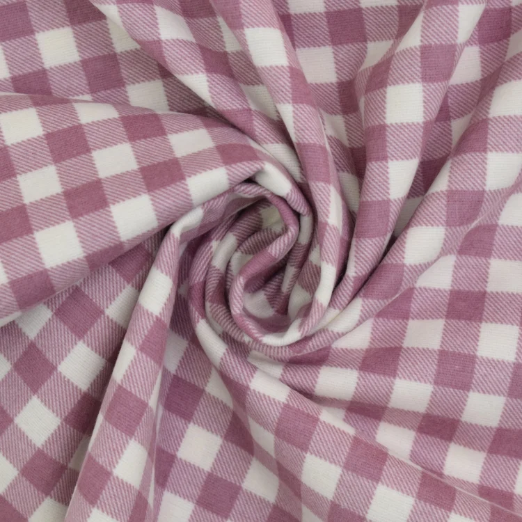 Baumwoll Flanellstoff kariert 1cm, altrosa