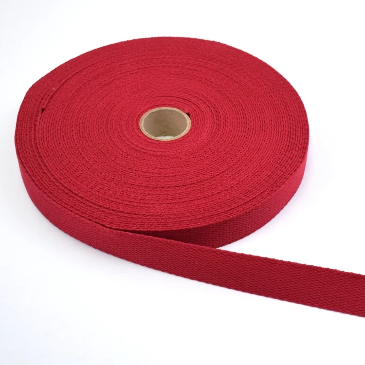Baumwoll-Gurtband 25 mm, rot