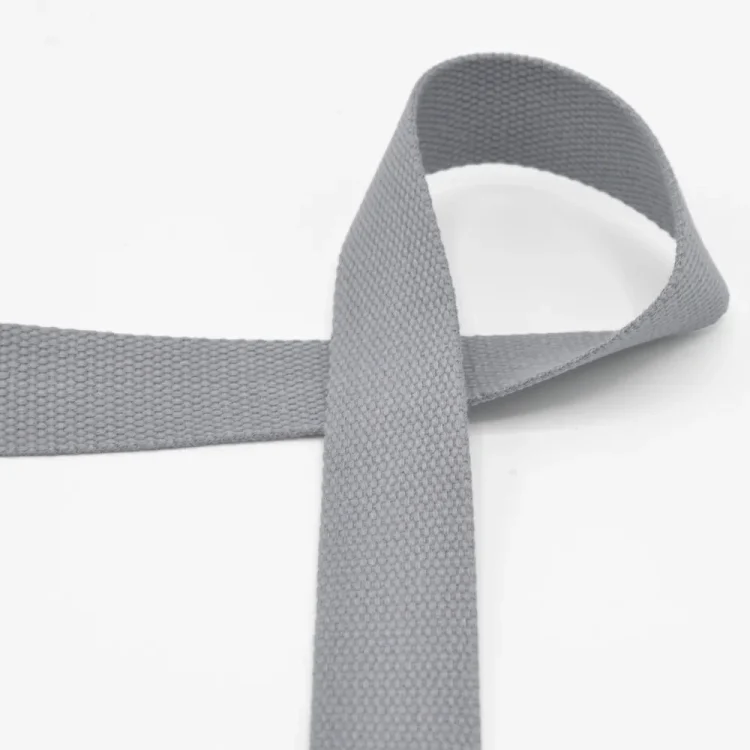 Baumwoll-Gurtband 30 mm, grau