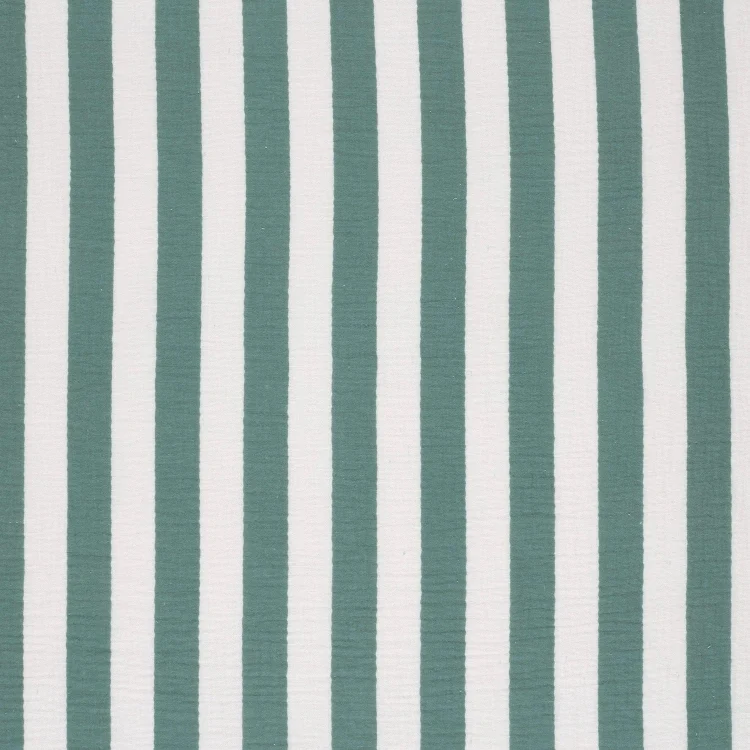 Baumwoll Musselin Big Stripes, altpetrol