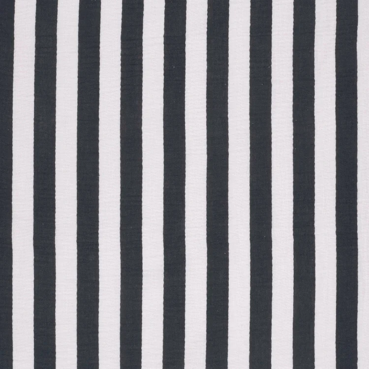 Baumwoll Musselin Big Stripes, marine
