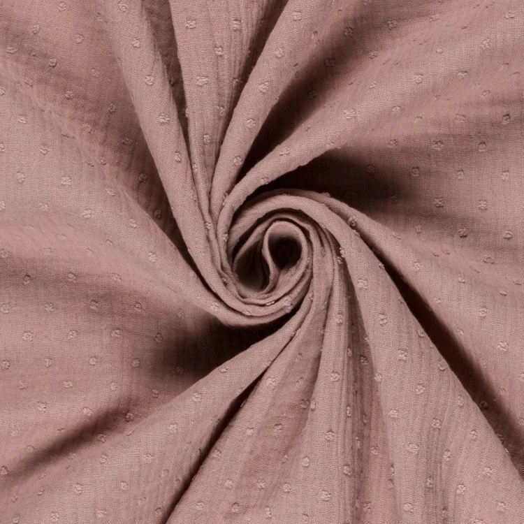 Baumwoll Musselin Dobby, altrosa