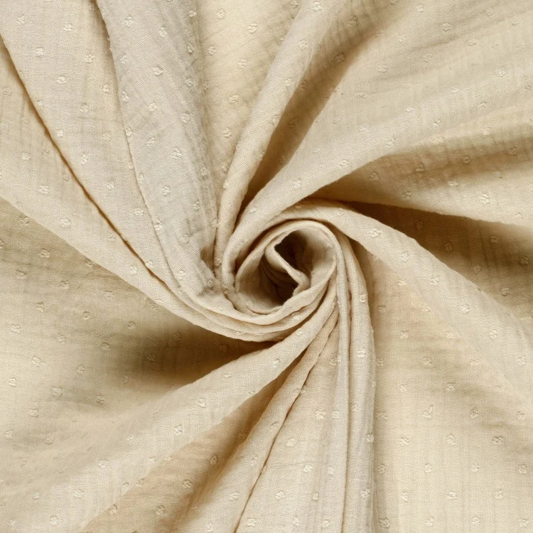 Baumwoll Musselin Dobby, beige