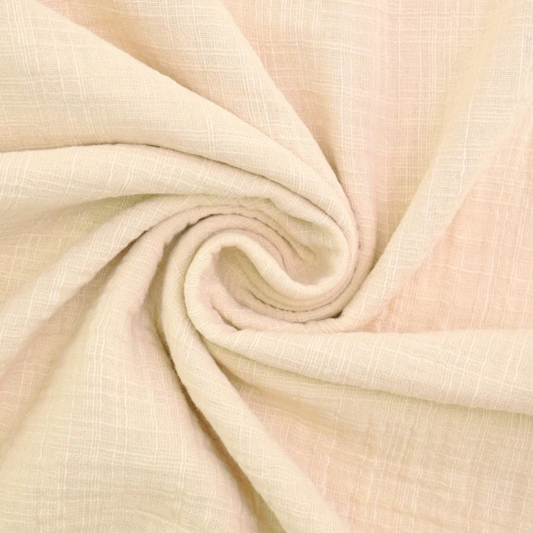 Baumwoll Musselin Leinenlook, beige