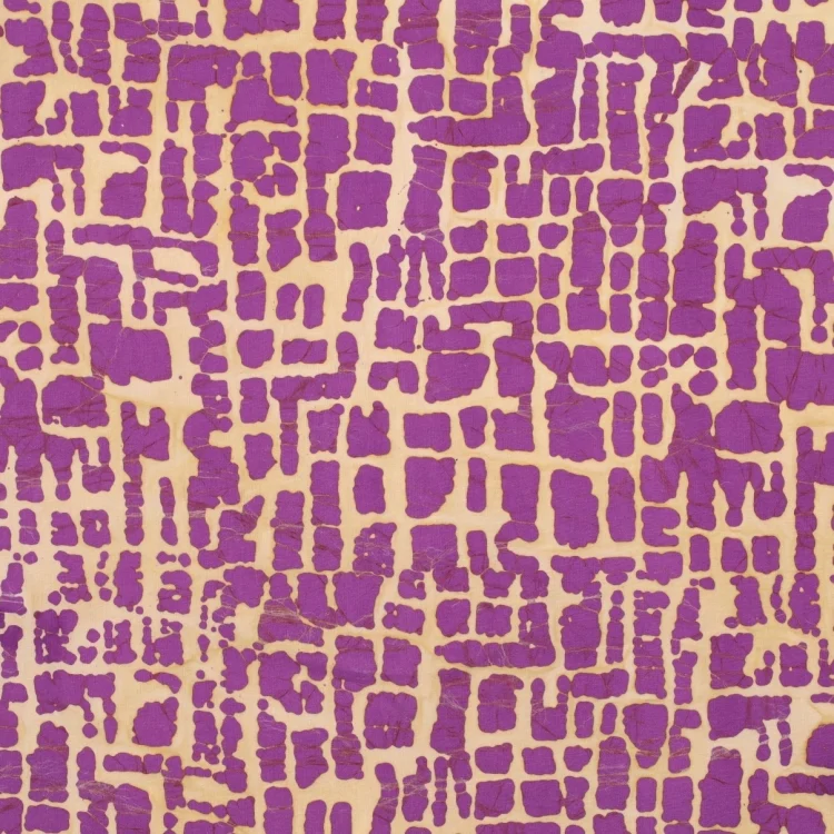 Baumwoll Popeline Batik Mosaic, aubergine