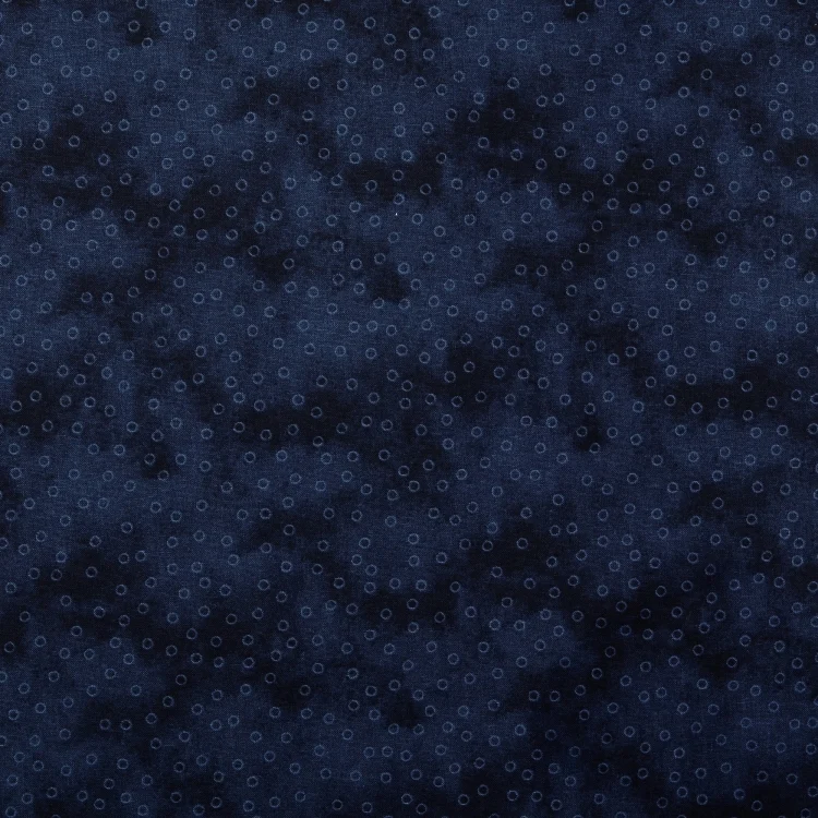 Baumwoll Popeline Big Dots, dunkelblau