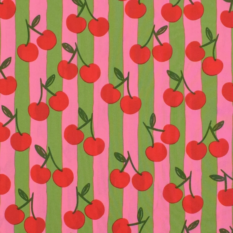 Baumwoll Popeline Cherries, pink