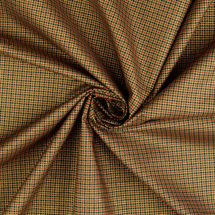Baumwoll Popeline Christmas Squares, multicolor