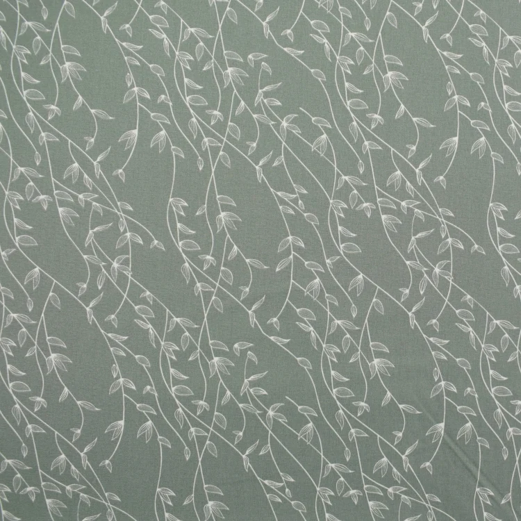 Baumwoll Popeline Leaves, blassgrün