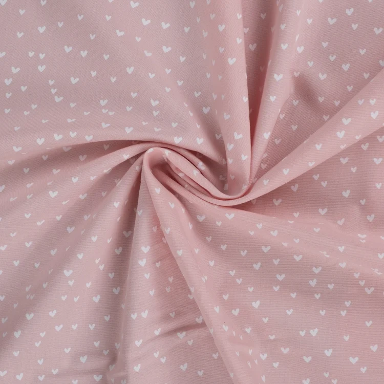 Baumwoll Popeline Mini Hearts, rosé