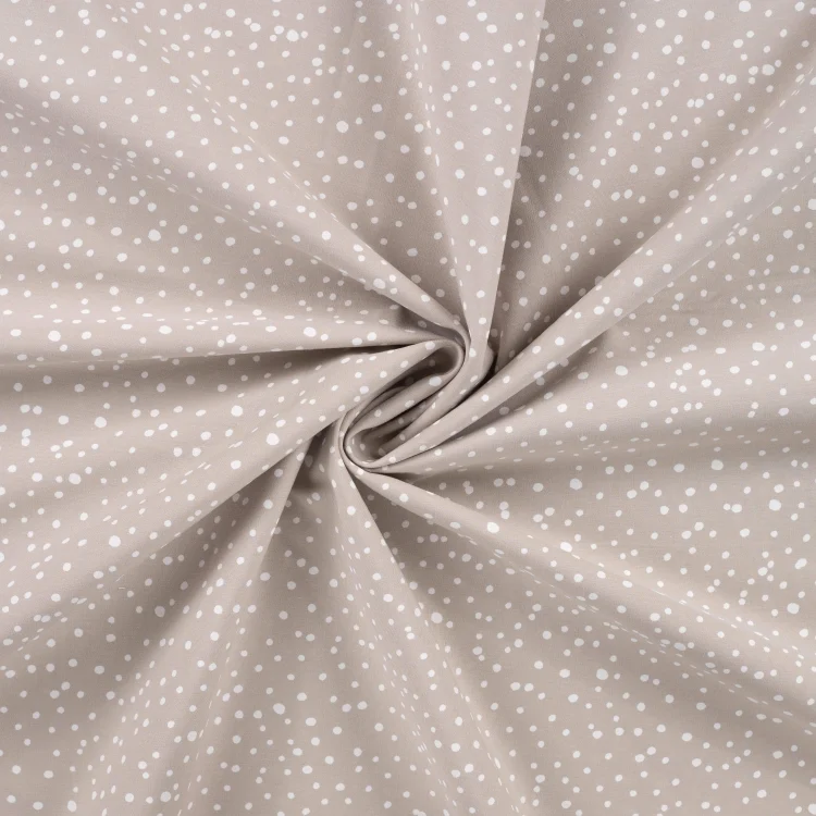 Baumwoll Popeline Mini Spots, sand