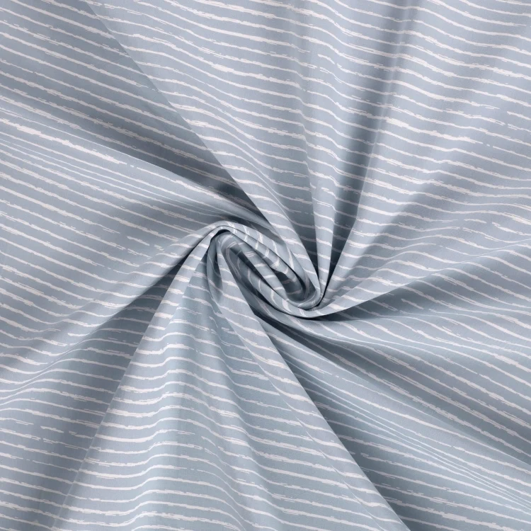 Baumwoll Popeline Mini Stripes, hellblau