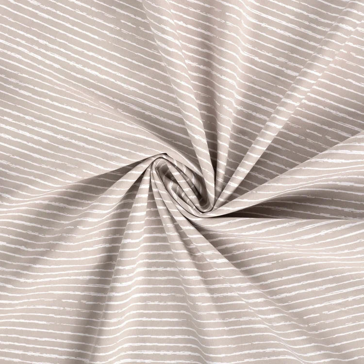 Baumwoll Popeline Mini Stripes, sand