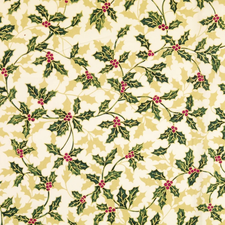 Baumwoll Popeline Mistletoe, creme