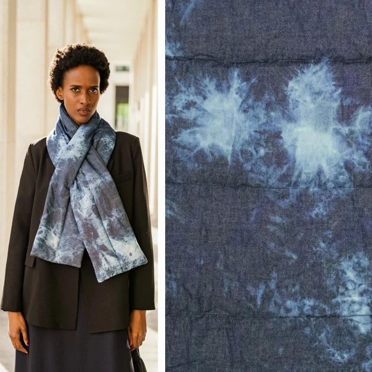 Baumwoll Stepper Batik Denim Fibre Mood, blau