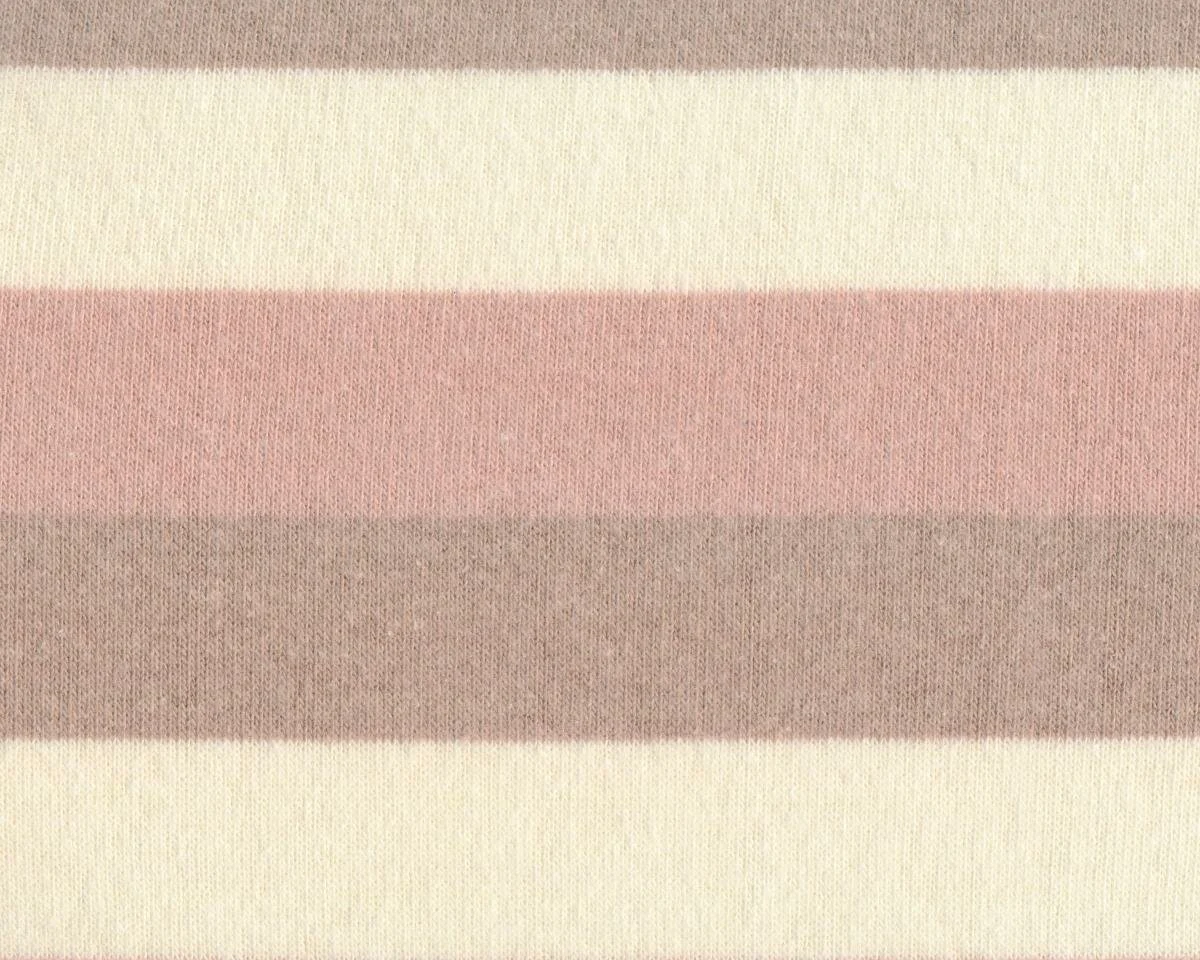 Baumwoll-Strickstoff PLUTO, Blocksteifen, rosa-natur, Hilco