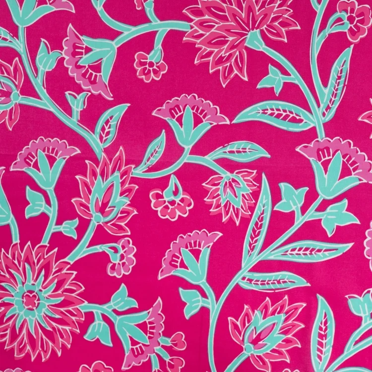 Baumwoll Voile Enjoy Bright Horizon Big Flowers, pink