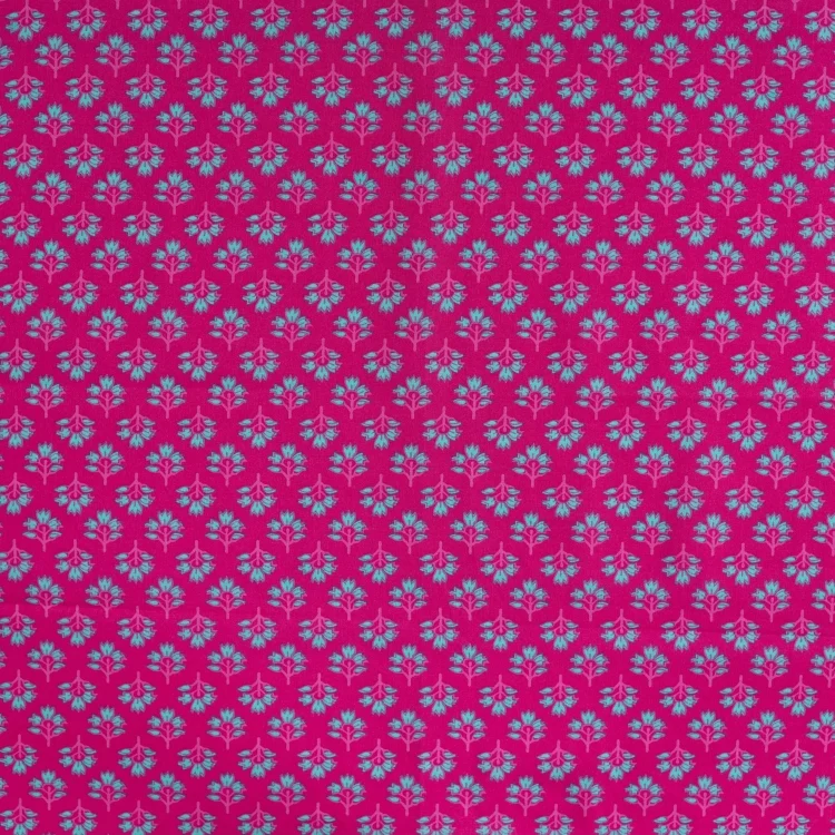 Baumwoll Voile Enjoy Bright Horizon Little Leaves, pink
