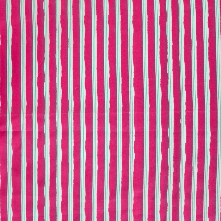 Baumwoll Voile Enjoy Bright Horizon Stripes, pink